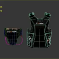 Game Movie Character Protective Armor Vest And Small Gear With Astraea Logo Design
