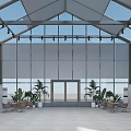 Modern Industrial Factory Building With Glass Curtain Walls Steel Roof And Decorative Panels