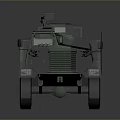 Green Camouflage Military Tank With Heavy Armor And Armored Combat Structure