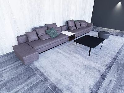 Modern Sofa Coffee Table Combination Italian Simple Sofa Combination 3d model