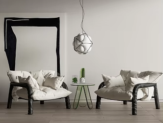 Modern Baxter Casual Sofa Combination 3d model
