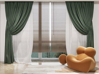 Modern Curtains 3d model