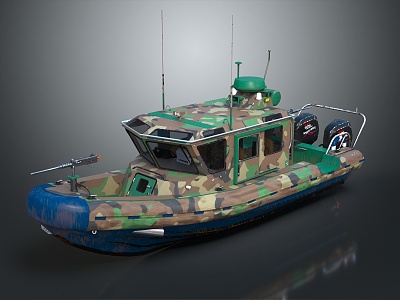 Modern Patrol Boat Combat Boat 3d model