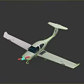 Lightweight White Small Aircraft With Transparent Cockpit And Two Wings Design
