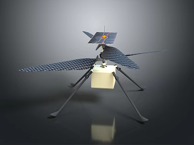 Solar Powered Space Probe With Deployable Solar Panels And Sturdy Support Legs Main Unit 3d model