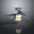 Solar Powered Space Probe With Deployable Solar Panels And Sturdy Support Legs Main Unit
