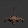 Mythical Animal Creature with Big Ears Stocky Body Tattered Loincloth and Long Fingers Standing