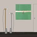 Quiet Wind Decorative Painting Floor Lamp 3d model