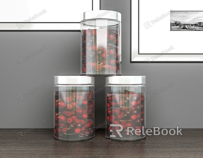 Modern glass jar model