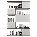 Modern Open Shelving Unit With Multi Layer Design For Books And Decorative Items 3d model