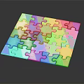 Children's Colorful Puzzle Toy With Multicolored Pieces For Kids Playtime Fun