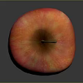 Fresh Red Apple With Yellow Highlights And Glossy Surface On Dark Background