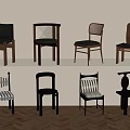 Various Stylish Chairs With Different Designs Displayed On Shelves And Wooden Floor