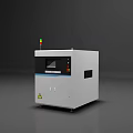Modern Industrial Machine With White Body Indicator Lights Front Doors And Display Screen