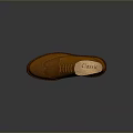 Brown Leather Shoes With Classic Lace Up Design And Stitched Sole Detail