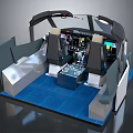 Advanced Spacecraft Cockpit Interior With Control Panels And Ergonomic Astronaut Seats