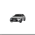 Silver BMW Sedan Modern Exterior Design Showcasing Front And Rear Views