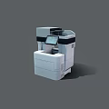 Modern Office Multifunction Printer With Touchscreen Display And Paper Tray