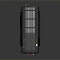 High Quality Black Computer Case with Red Logo Modern Design and Side Panels