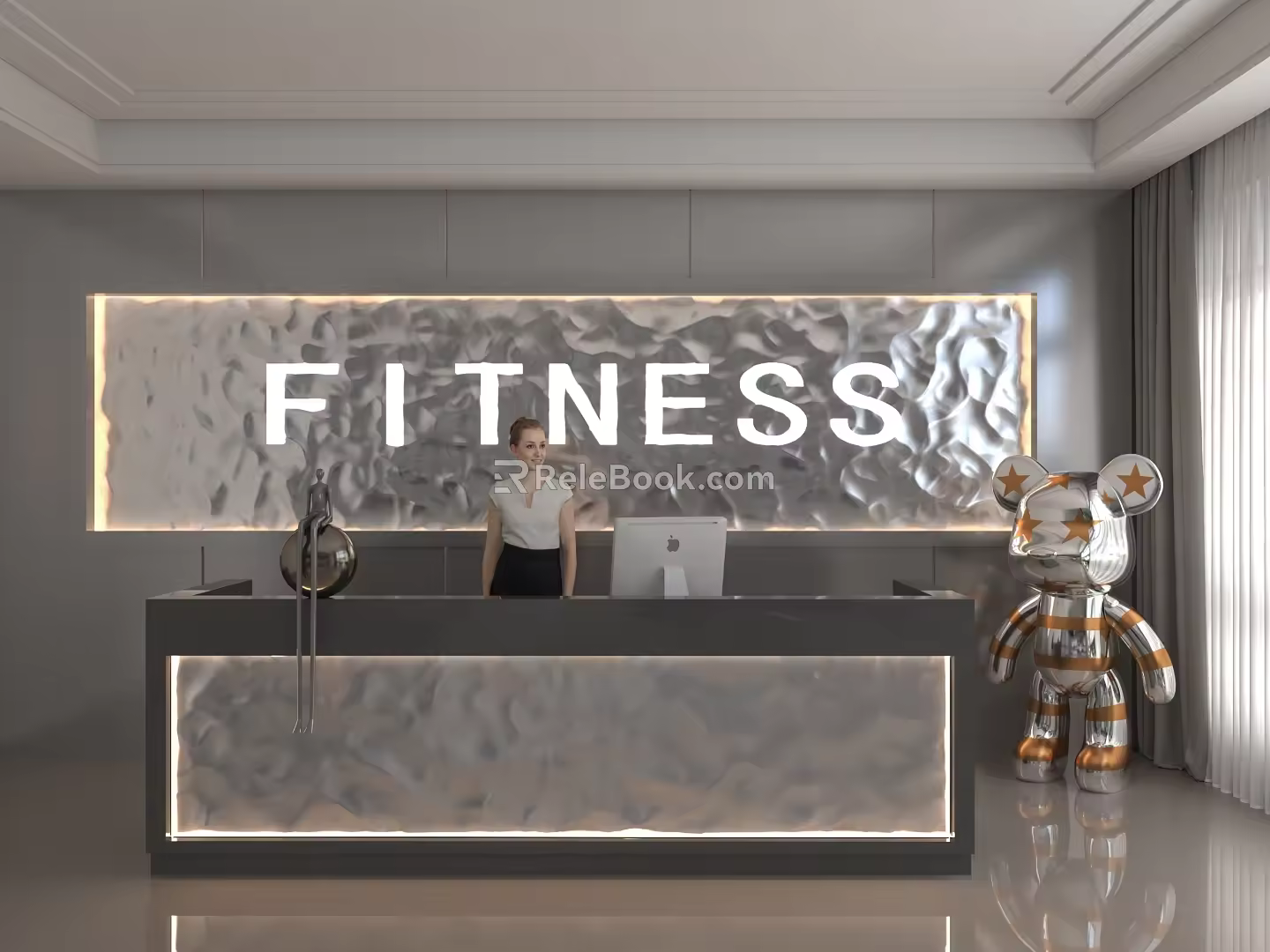 Front Desk 3d model