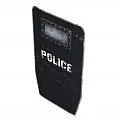 Black Police Shield With Metal Rivets And POLICE Lettering Design