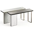Modern Console Table With Marble Top And Sleek Metal Legs Interior Design 3d model