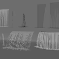 Different Types of Water Fountains Featuring Waterfall Column and Spray Designs