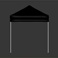 Black Geometric Stools with Angular Tops and Metal Legs on Reflective Floor Against Gray Background