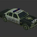 Vintage GCPD Police Car Model With Classic Design And Reflective Surface