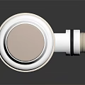 Polished Stainless Steel Multi Layer Cylindrical Industrial Component With Threaded Connector