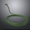 Durable Green Flexible Hose With Metal Connector For Electronic Appliance Use