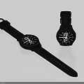 Sleek Black Analog Watch Featuring Silicone Strap And White Dial Markers Hands