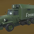 Green Military Technical Truck With Roof Equipment And Front Grille Design