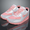 Pink And White Casual Lace Up Sneakers With Modern Design And Comfortable Sole
