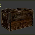 Vintage Wooden Storage Crate With Western Packing Chicago Branding And Metal Handles