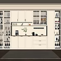 Elegant Modern Wine Cabinet With Glass Doors And Illuminated Shelves For Wine Bottles