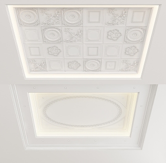 European-style ceiling 3d model