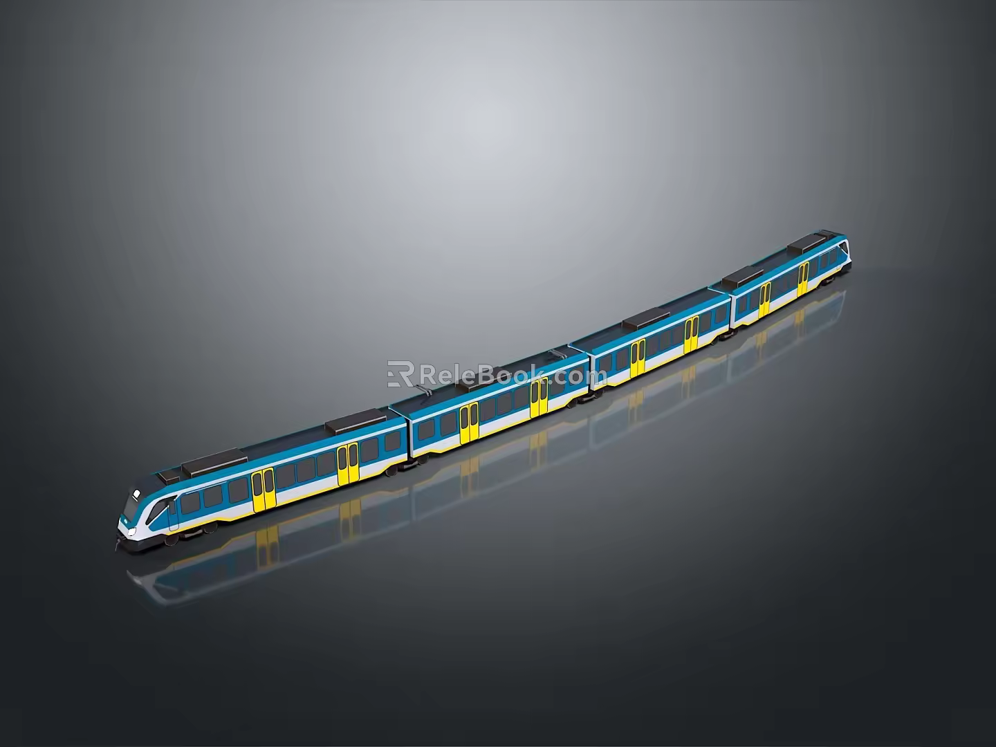 Train Light Rail Metro High Speed Rail EMU Train High Speed Train High Speed Train High Speed Locomotive EMU 3d model