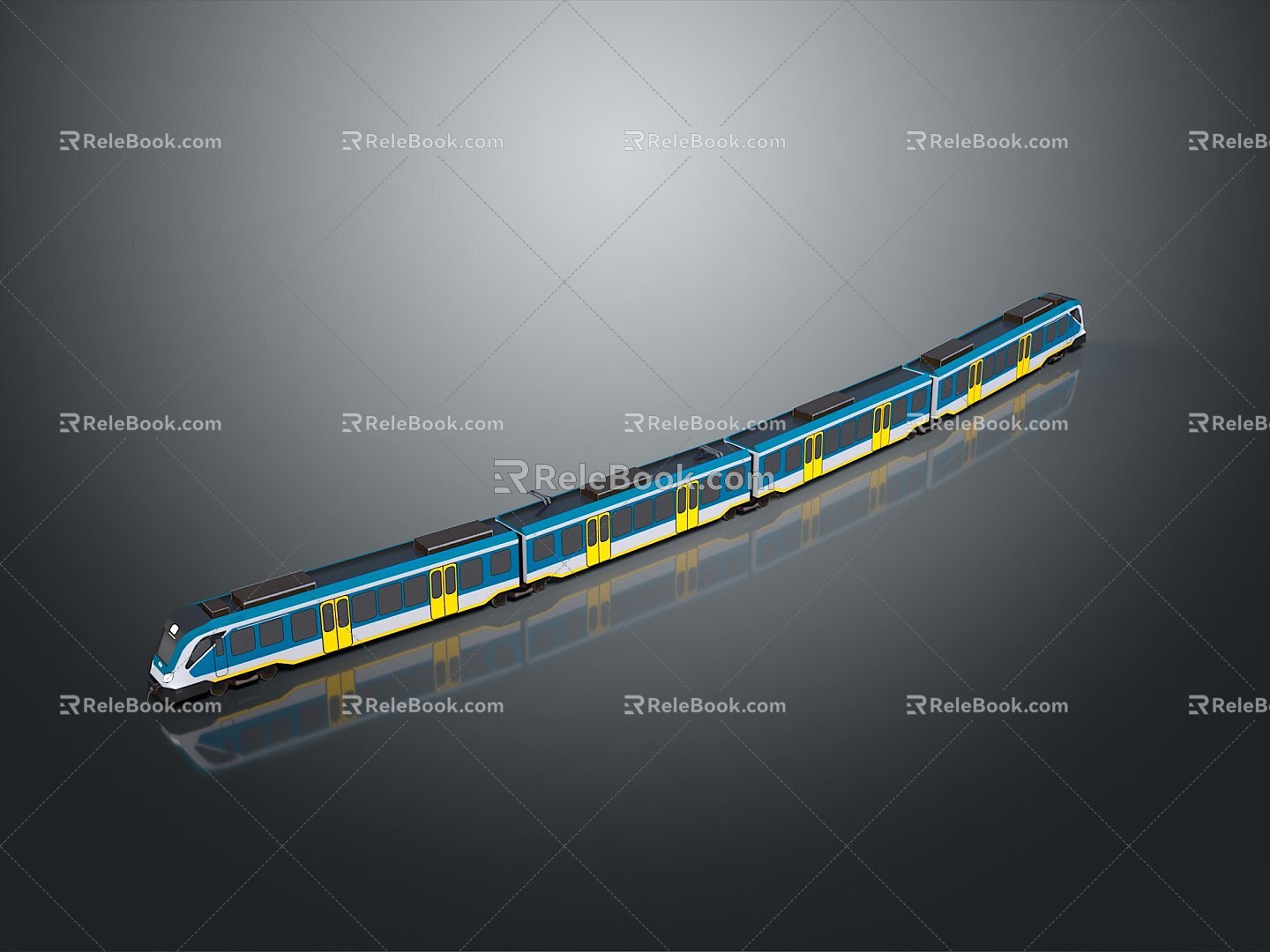 Train Light Rail Metro High Speed Rail EMU Train High Speed Train High Speed Train High Speed Locomotive EMU 3d model