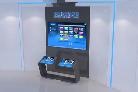 Modern all-in-one machine touch query system 3d model