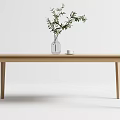 Dining table Rectangular dining table Bar dining table Log dining table 3d model