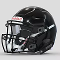 Riddell Black Football Helmet With Facemask Protective Padding And Durable Design