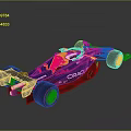 Red Bull Oracle Formula Racing Car With Blue Red Livery And Aerodynamic Design