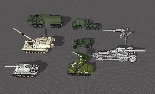 Modern Military Vehicle Military Vehicle Antiaircraft Gun Tank Armored Vehicle 3d model