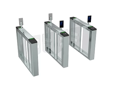 Swing gate channel gate small swing gate face recognition gate security 3d model