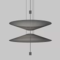 Modern Two Tiered White Chandelier With Metal Frame And Minimalist Design
