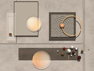 Modern wall decoration wall decoration pendant combination 3d model
