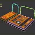 Portable Orange And Black Equipment With Handles Control Panels Buttons And Indicators