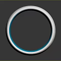 Stylish Minimalist White Ring With Blue Inner Design For Fashion Wear