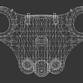 3D Modeled Aerospace Mechanical Component With Silver Gray Circular Structures For Space Missions